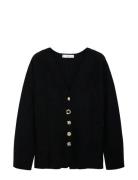 Mango Knitted Jacket With Jewel Buttons Svart