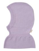 Copenhagen Colors Lt. Knitted Merino Balaclava With Frill Lila