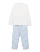 Mango Striped Long Pyjamas Blå