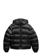 Superdry Hooded Luxe Sports Puffer Svart