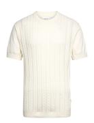 Lindbergh Knitted S/S O-Neck Tee Kräm