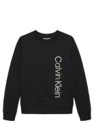 Calvin Klein Terry Side Graphic Cn Sweatshirt Svart