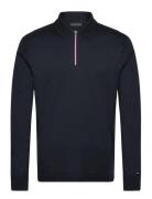 Tommy Hilfiger Ls Zip Interlock Reg Polo Marinblå