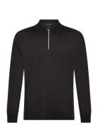 Tommy Hilfiger Ls Zip Interlock Reg Polo Svart