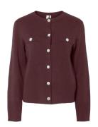 YAS Yaspimi Ls Knit Cardigan S. Burgundy