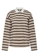 ONLY Onlaminah Life L/S Stripe Polo Top Jrs Multi/patterned