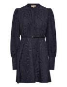 By Ti Mo Jacquard Mini Dress Marinblå