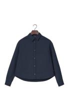 Lexington Clothing Cropped Pinstripe Shirt Svart