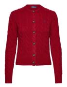 Polo Ralph Lauren Cable-Knit Wool-Cashmere Cardigan Röd