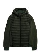 Superdry Sport Hood Storm Fleece Hybrid Jkt Khaki Green