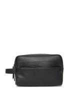 Lyle & Scott Leather Washbag Svart