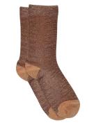 Mp Denmark Ulla Glitter Socks Brun
