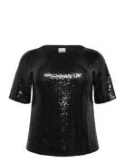 Kaffe Curve Kcmirana Sequin Blouse Svart