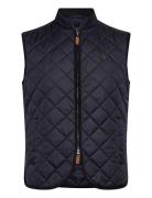 Morris Teddy Quilted Vest Marinblå