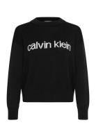 Calvin Klein Jeans Cotton Graphic Pullover Svart