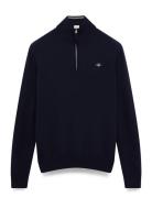 GANT Superfine Lambswool Half Zip Marinblå