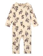 Petit Piao Jumpsuit L/S Printed Kräm