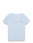 Levi's® Perfect Slub Vneck Chambray Bl Blå