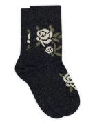 Mp Denmark Rosa Glitter Socks Marinblå