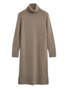 GANT Detail Turtleneck Dress Beige