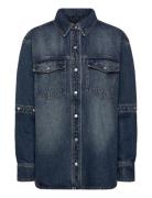 NEUW Cut Loose Denim Shacketindigo Blå
