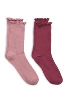 Mango 2 Pack Ribbed Socks Rosa
