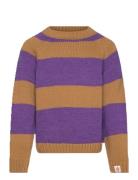 THE ANIMALS OBSERVATORY Stripes Beife Boxfish Sweater Lila