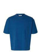 Selected Slhrelaxnorman Ss O-Neck Tee Blå