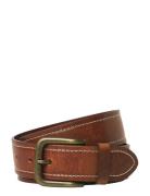 Jack & J S Jaccreta Leather Belt Styd Aw24 Brun