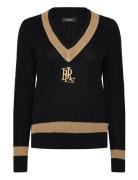 Lauren Ralph Lauren Metallic-Trim Cricket Sweater Svart