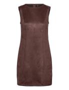 Vero Moda Vmbella Faux Suede Sl Short Dress Jrs Ex Brun