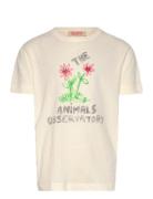 THE ANIMALS OBSERVATORY Flowers White Rooster T-Shirt Kräm