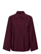 Selected Slfteresa Relaxed Ls Shirt B Burgundy
