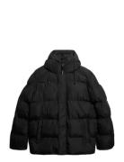 Superdry Hooded 5 Baffle Sports Puffer Svart