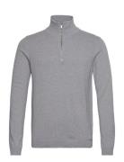 Lindbergh 100% Recycle Knit Half Zip Grå