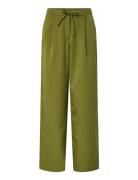 Pieces Pcfalka Mw Pinstriped Tie Pants Grön