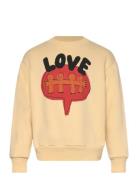 THE ANIMALS OBSERVATORY Hearts Soft Brown Bear Sweatshirt Kräm