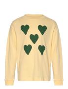 THE ANIMALS OBSERVATORY Hearts Yellow Dof Lonf Sleeve T-Shirt Gul