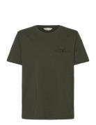 GANT Reg Tonal Shield Ss T-Shirt Khaki Green
