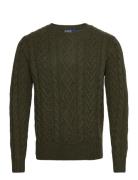 Polo Ralph Lauren Wool-Alpaca Fisherman’s Sweater Khaki Green