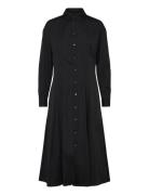 Polo Ralph Lauren Pleated Cotton Shirtdress Svart