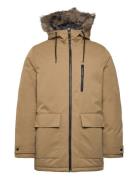 Jack & J S Jjcharlie Detachable Faux Fur Parka Beige