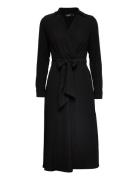 Lauren Ralph Lauren Long-Sleeve Georgette Midi Dress Svart