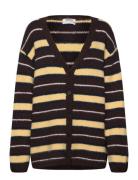 Monki Soft Knit V-Neck Cardigan Brun