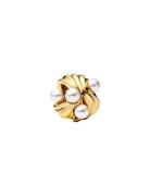 Pandora 14K Gold-Plated Charm With White Lacquered Artificial Pearl Gu...