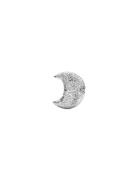 Pandora Textured Moon Sterling Silver Mini Charm Silver