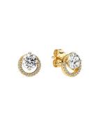 Pandora 14K Gold-Plated Stud Earrings With Clear Cubic Zirconia Guld