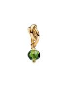 Pandora 14K Gold-Plated Dangle With Spring Green Crystal Guld