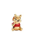 Pandora Disney Winnie The Pooh 14K Gold-Plated Charm With Red And Blac...