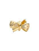 Pandora Bow 14K Gold-Plated Charm With Clear Cubic Zirconia Guld